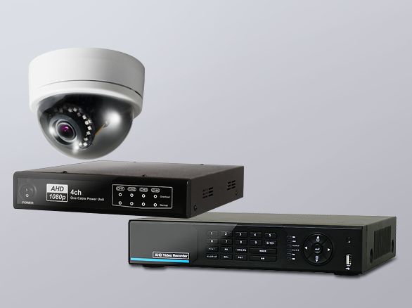 SET580-1 AHDカメラ屋内用ワンケーブル広角・赤外線対応ドームカメラセット