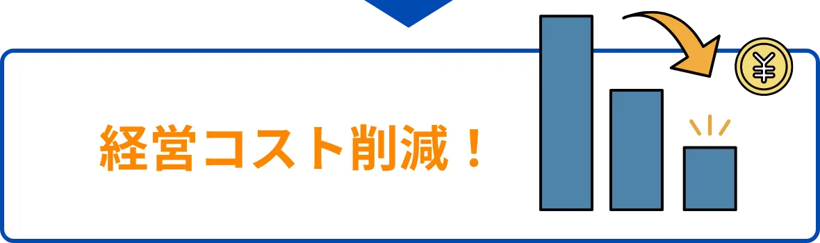 経営コスト削減！