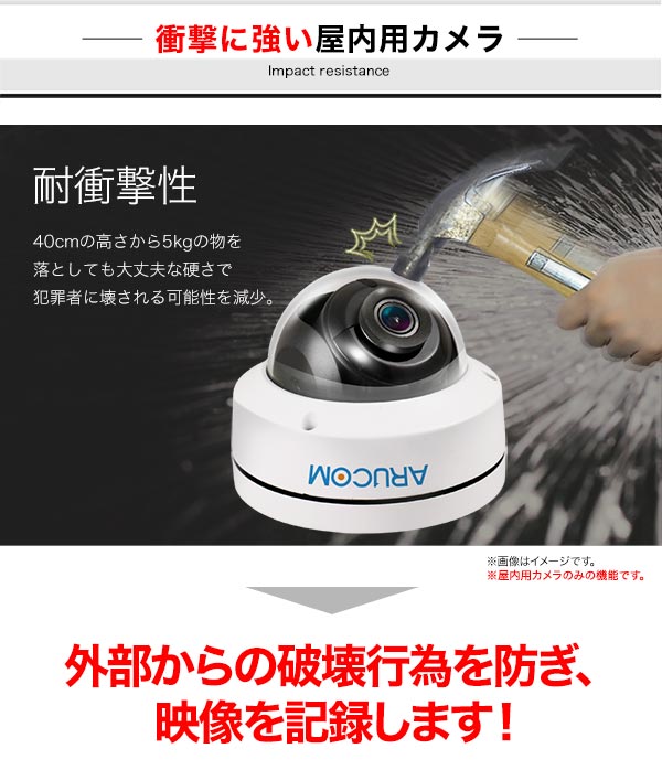 ドームの場合は衝撃に強い