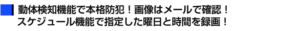 スケジュール機能で指定した曜日と時間を録画！