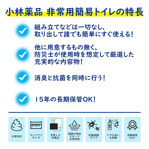 RABLISS 非常用簡易トイレの特長