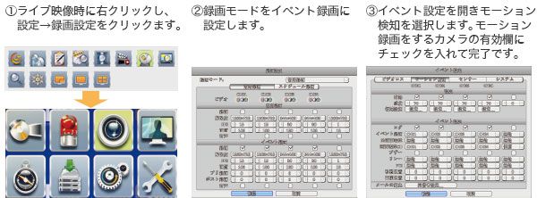 モーション録画機能