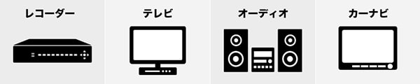 さまざまな機器に使用できます