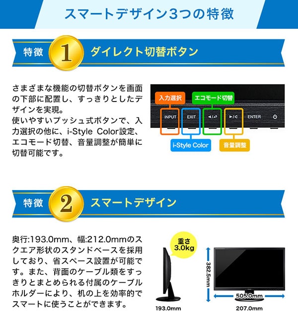 スマートデザイン3つの特徴