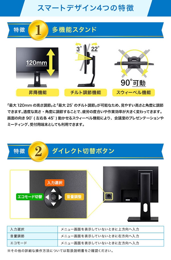 スマートデザイン3つの特徴