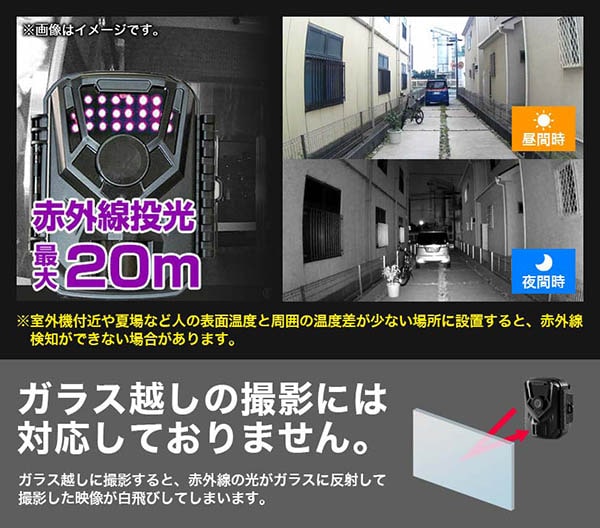 赤外線投光20m