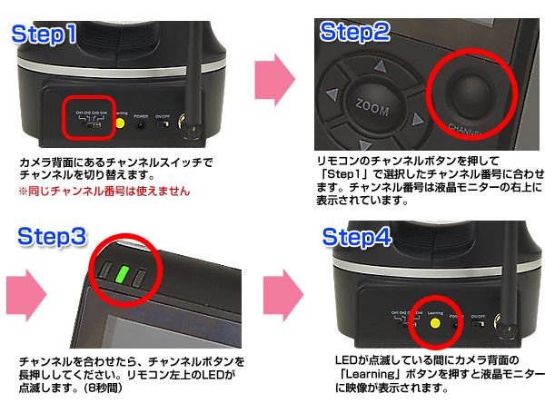 追加カメラの設定もカンタンシンプル！