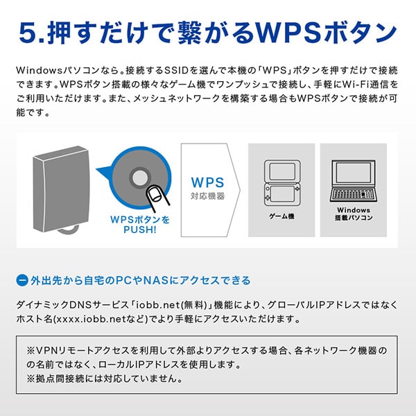 WN-DX1167GR 360コネクト搭載867Mbps（規格値）対応メッシュWi-Fiルーター