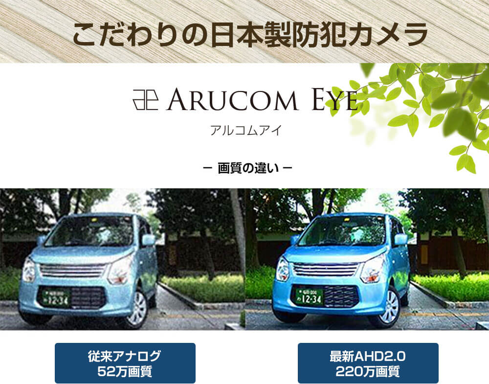 こだわりの日本製防犯カメラ