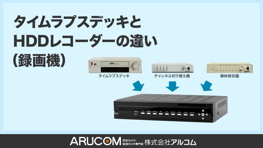 タイムラプスデッキとDVRの比較