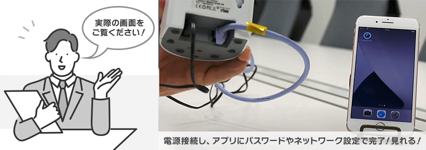 ネットワークカメラの設定、接続方法