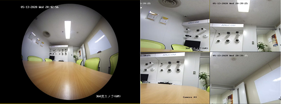1台のカメラで広範囲をカバーできる