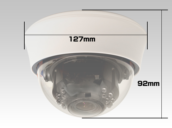 RD-3820 カラー暗視赤外線ドームカメラ41万画素