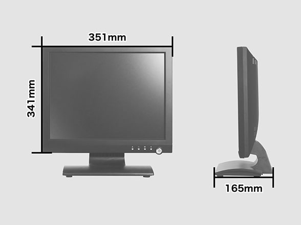 RD-4665 HDMI対応 CCTV LCD 15インチ監視用モニター VGA/BNC対応