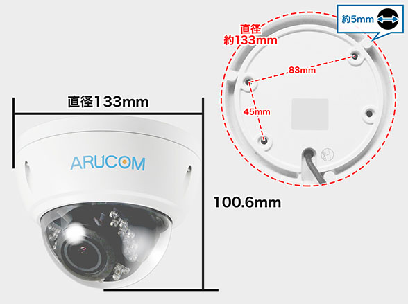 Set721 1 Ahdカメラ屋外用ワンケーブルドーム Rd Ca282sw 防犯セット カメラ1台セット 防犯カメラセット商品 アルコム 防犯カメラ専門店