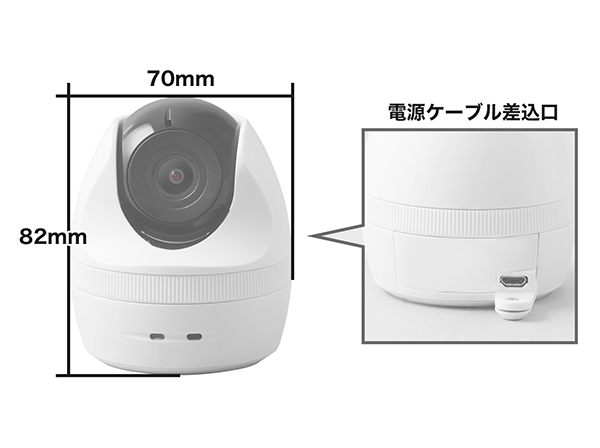 CC-2(E) 2種の月額プランから選べるクラウド保存屋内用カメラ