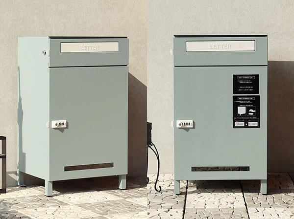 PBX-038 宅配ボックス付ポスト MOJYU Estella エステラ ブルーグレー 【メーカー直送品】