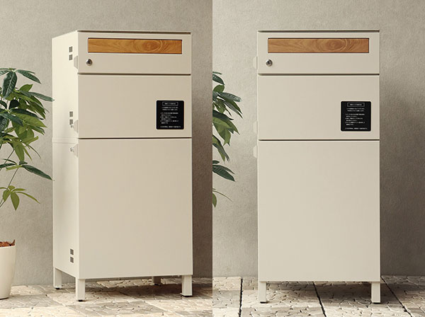 PBX-043 宅配ボックス付ポスト MOJYU Gian ジャン 宅配2段タイプ グレージュ 【メーカー直送品】