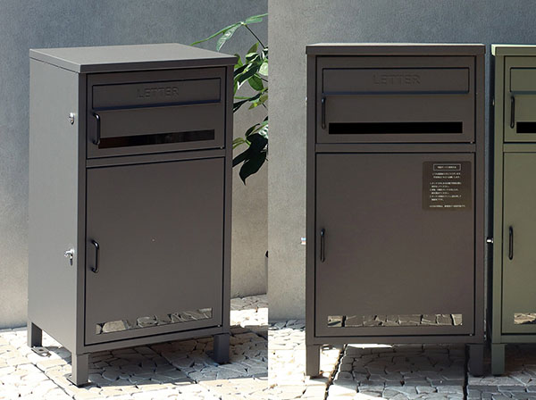 PBX-047 宅配ボックス付ポスト MOJYU Gioele ジェエレ ダークグレー 【メーカー直送品】