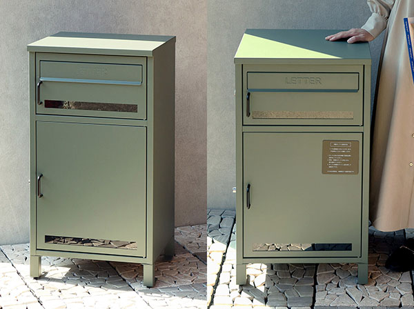 PBX-048 宅配ボックス付ポスト MOJYU Gioele ジェエレ エバーグリーン 【メーカー直送品】