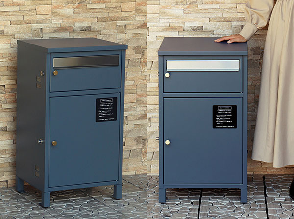 PBX-062 宅配ボックス付ポスト MOJYU Mina ミーナ ネイビーブルー 【メーカー直送品】