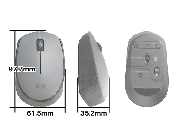 M171rGR Logicool製ワイヤレスマウス グレー/ブラック