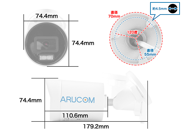 RD-CI243S-A 220万画素バレット型屋外防水型IPネットワークカメラ