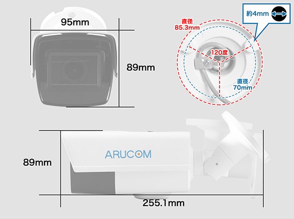 RD-CV803SVK アナログHD同軸4K画質 電動レンズ 屋外用バレットカメラ