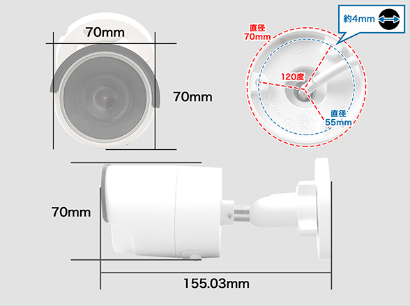 SET753-1 IPカメラ220万画素屋外バレット型1台(RD-CI505)数量限定セット