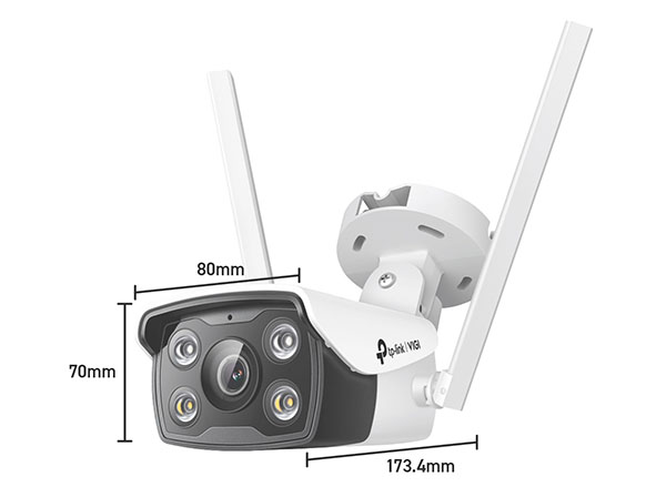 VIGI C340-W 4MP屋外用フルカラーバレット型ネットワークWi-Fiカメラ TP-Link