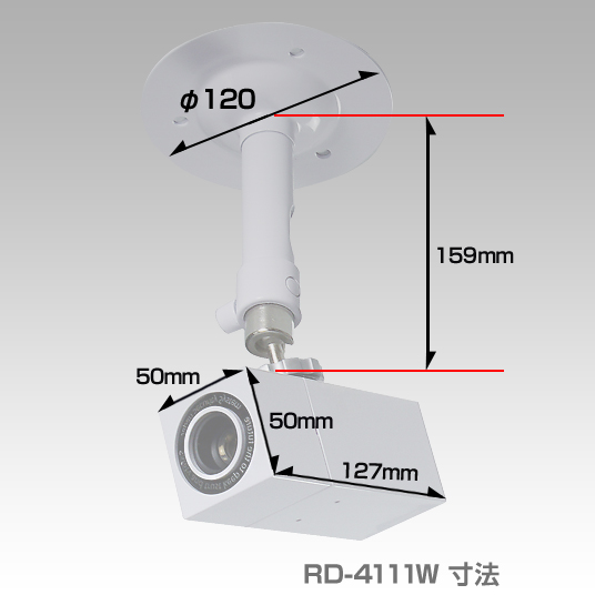 RD-4111W高感度カラーカメラ【ホワイト】（広角～準望遠撮影タイプ）