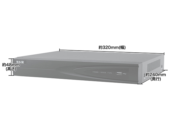 RD-RN2604 PoE対応ネットワークレコーダー NVR 4ch 4TB HDD内蔵