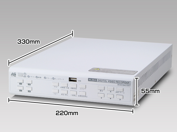 RD-3840 H.264圧縮方式 4chデジタルレコーダー 1000GB HDD内蔵