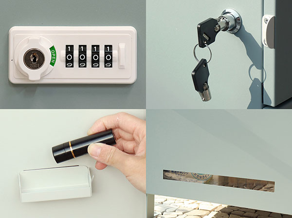 PBX-038 宅配ボックス付ポスト MOJYU Estella エステラ ブルーグレー 【メーカー直送品】