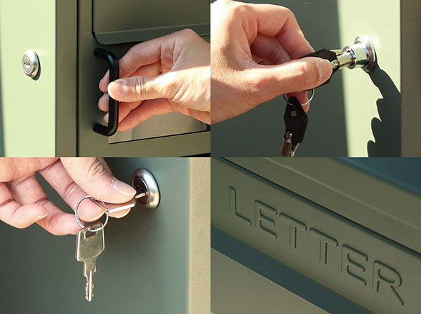 PBX-048 宅配ボックス付ポスト MOJYU Gioele ジェエレ エバーグリーン 【メーカー直送品】