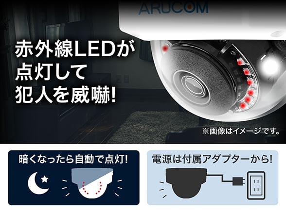 RD-4705 赤外線LED点灯タイプ ドーム型ダミーカメラ