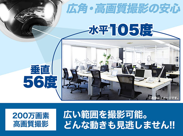 RD-CV262SWC 210万画素 屋外防滴 単焦点ドームカメラ