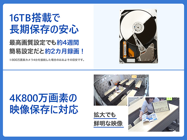 RD-RN8233 PoE対応ネットワークレコーダー NVR 32ch 16TB