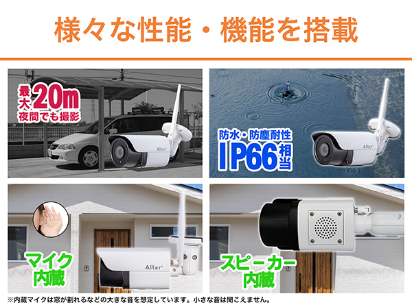 AT-701 屋外用バレット型500万画素Wi-Fiカメラ