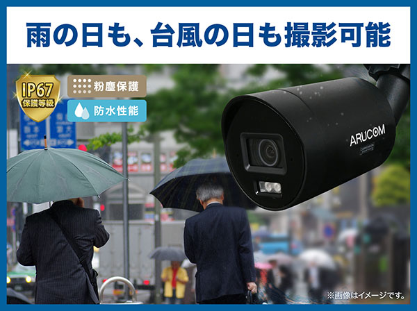RD-CI463M-B 夜間カラー撮影 屋外防雨PoE対応バレット型ネットワークカメラ 黒 ブラック
