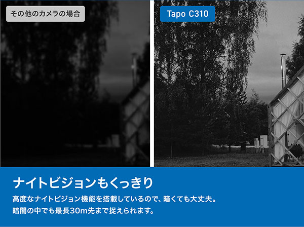Tapo C310 屋外 セキュリティWi-Fiカメラ