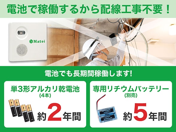 UVS-05BN マトイ Matoi 電池式炎監視センサー