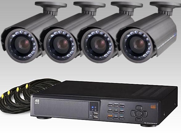 SET395-1屋外対応防雨赤外線機能付カメラと録画機・ケーブルセット