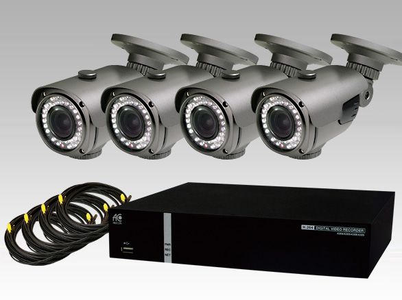 SET482-1 台数選べる屋外防雨型高画質防犯カメラと録画機ケーブルセット