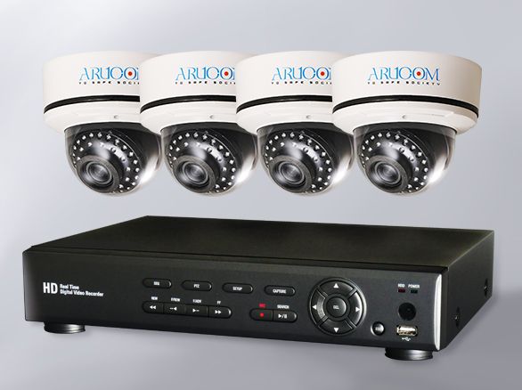 SET556-4HD-SDI223万画素屋外ハイビジョンドームカメラと専用レコーダーセット