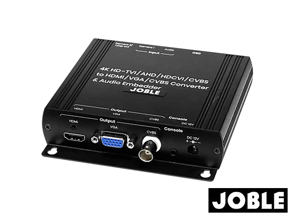 AD001HD4-4K 映像コンバーター 4K対応 AHD/HD-TVI/HDCVI/コンポジット映像 →HDMI･VGAコンポジット【JOBLE】