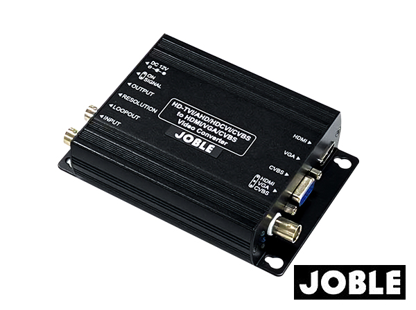 AD001HDE 映像コンバーター AHD/HD-TVI/HDCVI/コンポジット→HDMI・VGA・コンポジット ループ出力付【JOBLE】