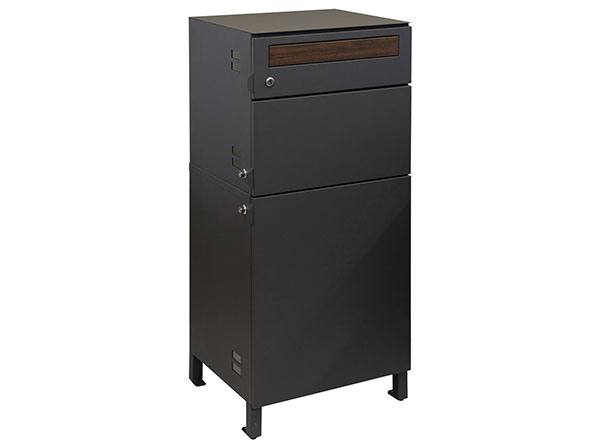 PBX-042 宅配ボックス付ポスト MOJYU Gian ジャン 宅配2段タイプ ダークグレー 【メーカー直送品】