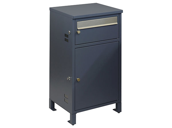 PBX-062 宅配ボックス付ポスト MOJYU Mina ミーナ ネイビーブルー 【メーカー直送品】