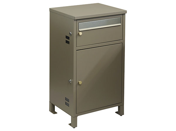 PBX-063 宅配ボックス付ポスト MOJYU Mina ミーナ ミルクティーベージュ 【メーカー直送品】